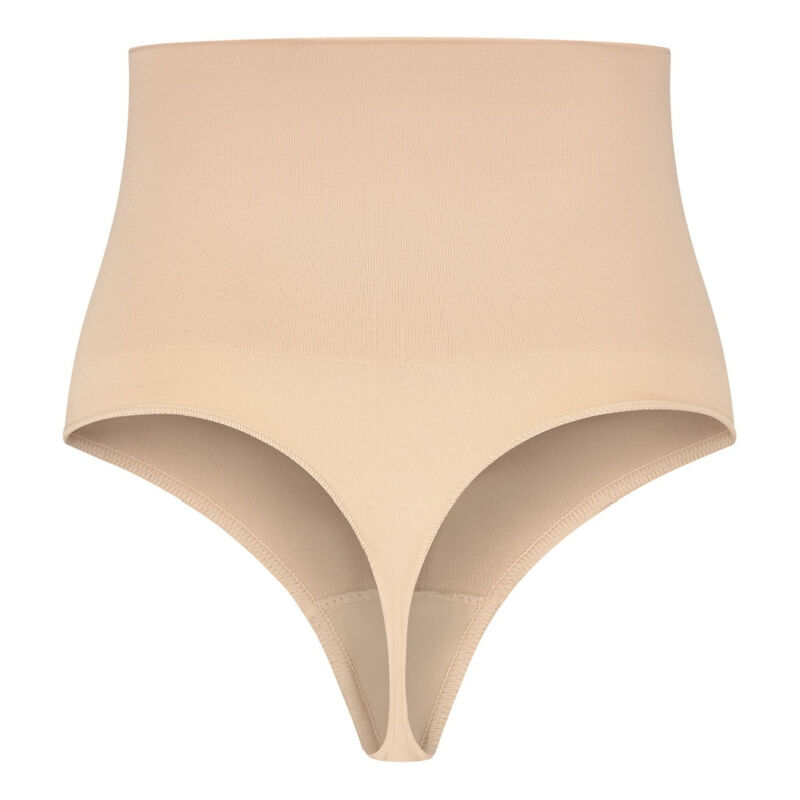 BYE-BRA - FAJA SIN COSTURAS ESTILO TANGA BEIGE TALLA M - Imagen 3
