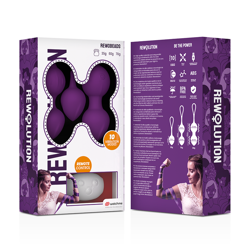 REWOLUTION - REWOBEADS BOLAS VIBRADORAS CONTROL REMOTO CON TECNOLOGIA WATCHME - Imagen 5