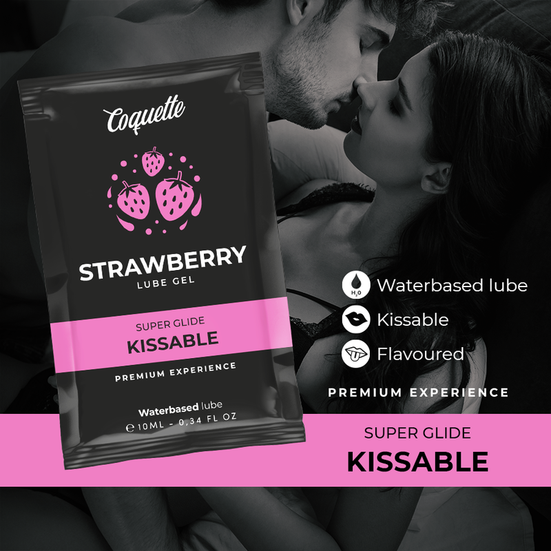 COQUETTE CHIC DESIRE - POCKET LUBRICANTE KISSABLE BASE AGUA FRESA 10 ML - Imagen 3