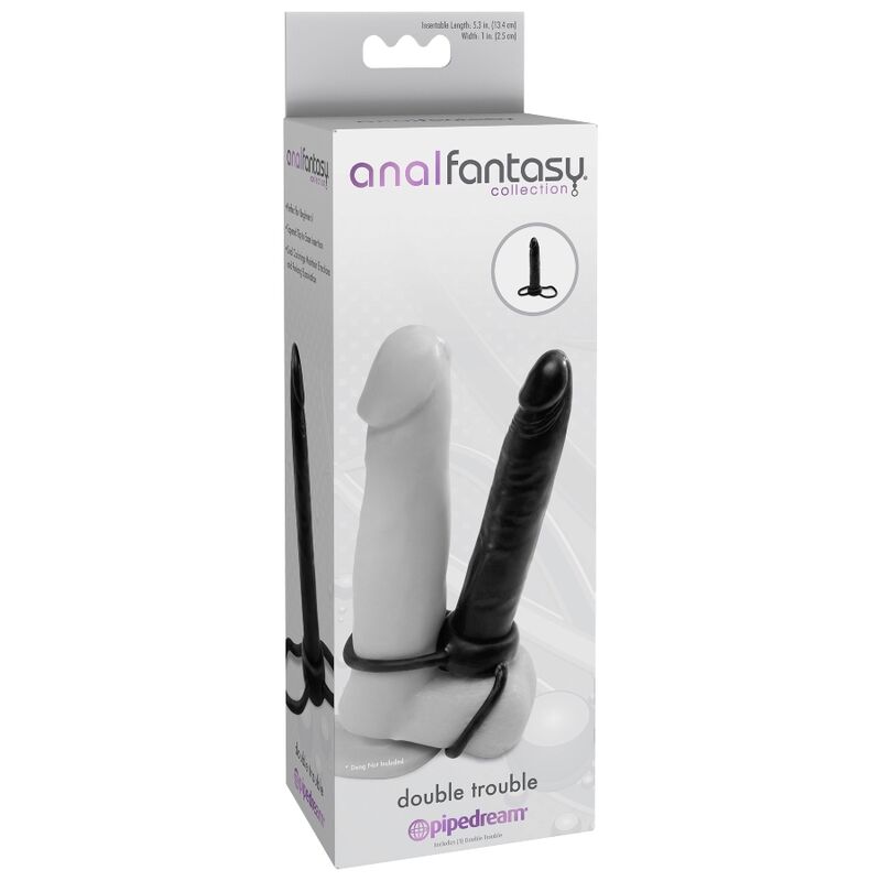 ANAL FANTASY – DOUBLE TROUBLE ARNÉS DOBLE PENETRACIÓN CON ANILLO PARA PENE - Imagen 4