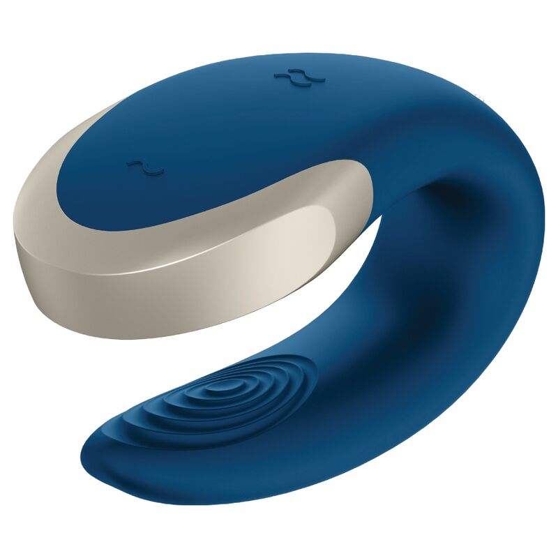 SATISFYER - APP DOUBLE LOVE VIBRADOR PAREJAS LUXURY AZUL - Imagen 3