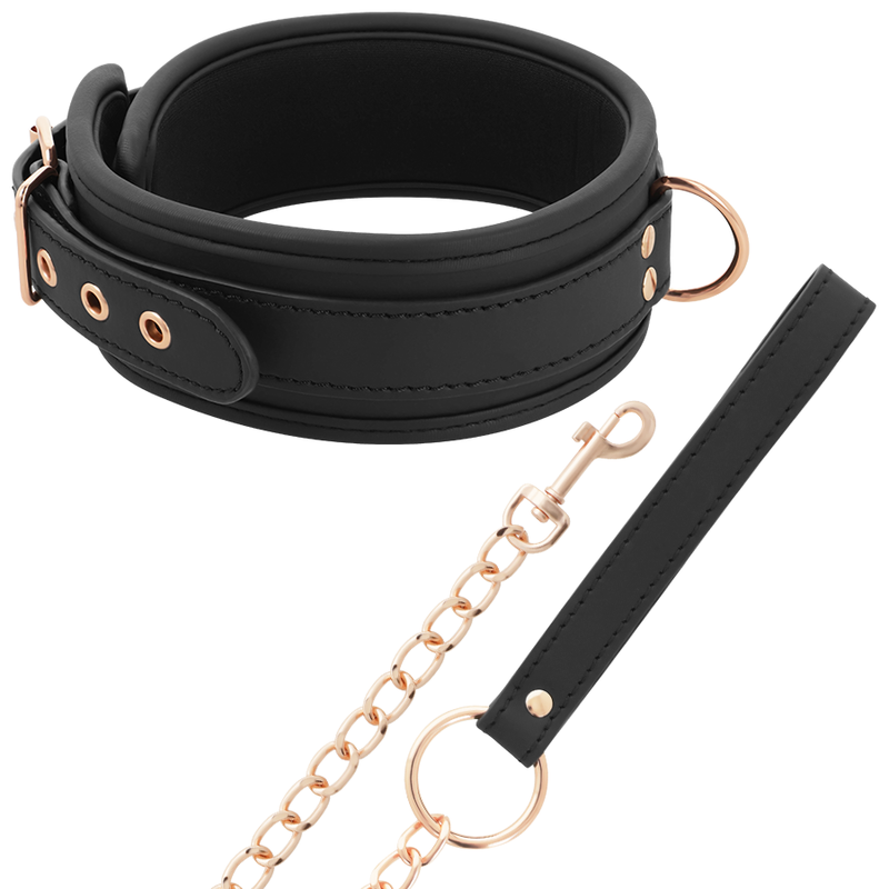 COQUETTE CHIC DESIRE - FANTASY COLLAR CUERO VEGANO CON CORREA Y FORRO DE NEOPRENO - Imagen 4