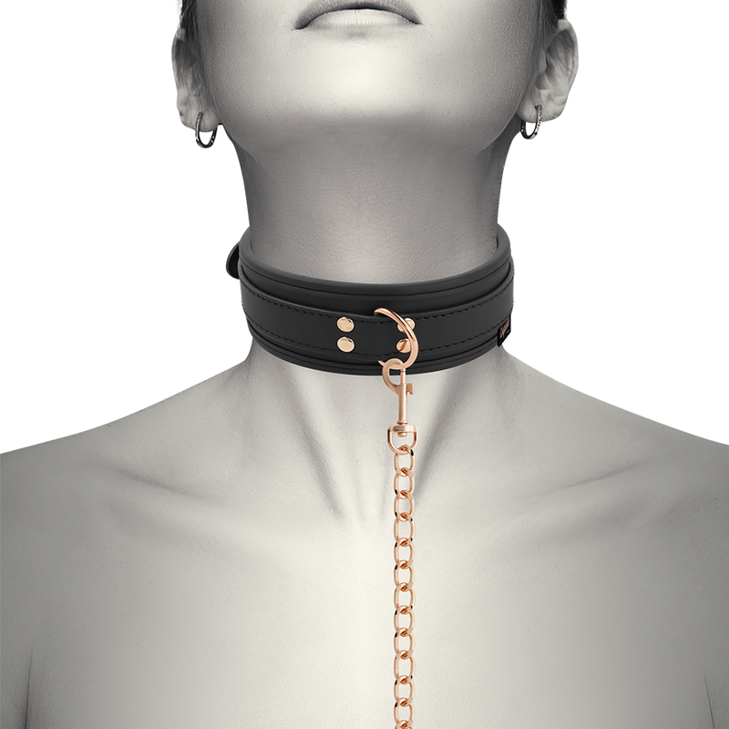 COQUETTE CHIC DESIRE - FANTASY COLLAR CUERO VEGANO CON CORREA Y FORRO DE NEOPRENO - Imagen 3
