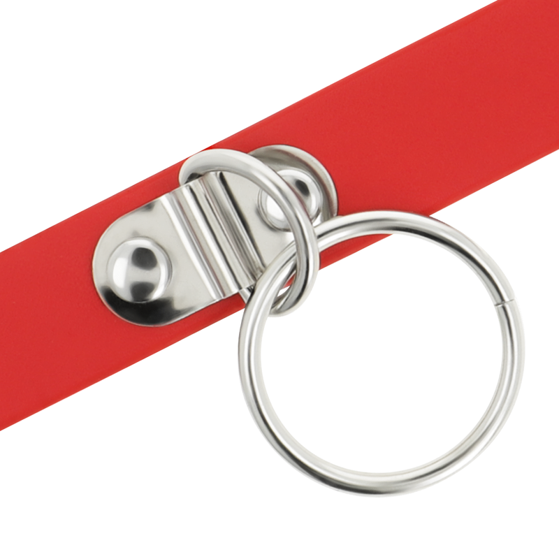 COQUETTE CHIC DESIRE - COLLAR CUERO VEGANO ROJO ACCESORIO WOMAN FETISH - Imagen 6