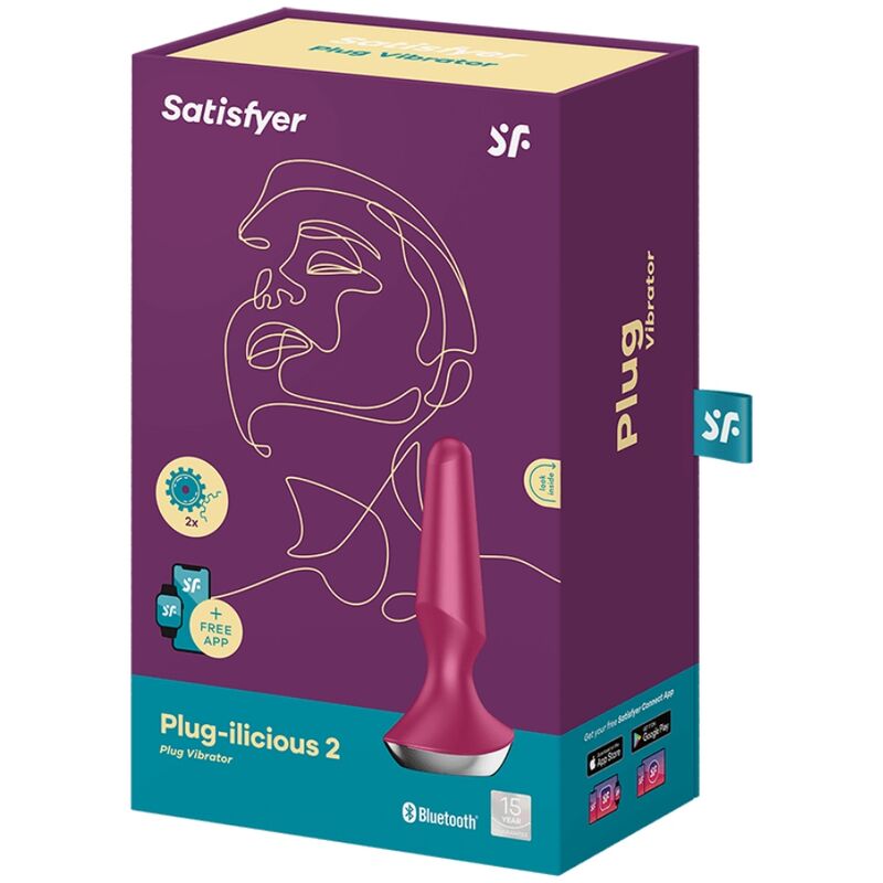 SATISFYER - PLUG ILICIOUS 2 PLUG VIBRADOR BERRY - Imagen 4