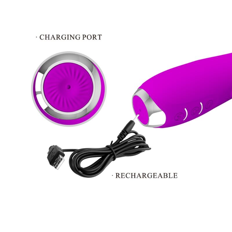 PRETTY LOVE - MOLLY VIBRADOR CON ROTACIÓN RECARGABLE - Imagen 4
