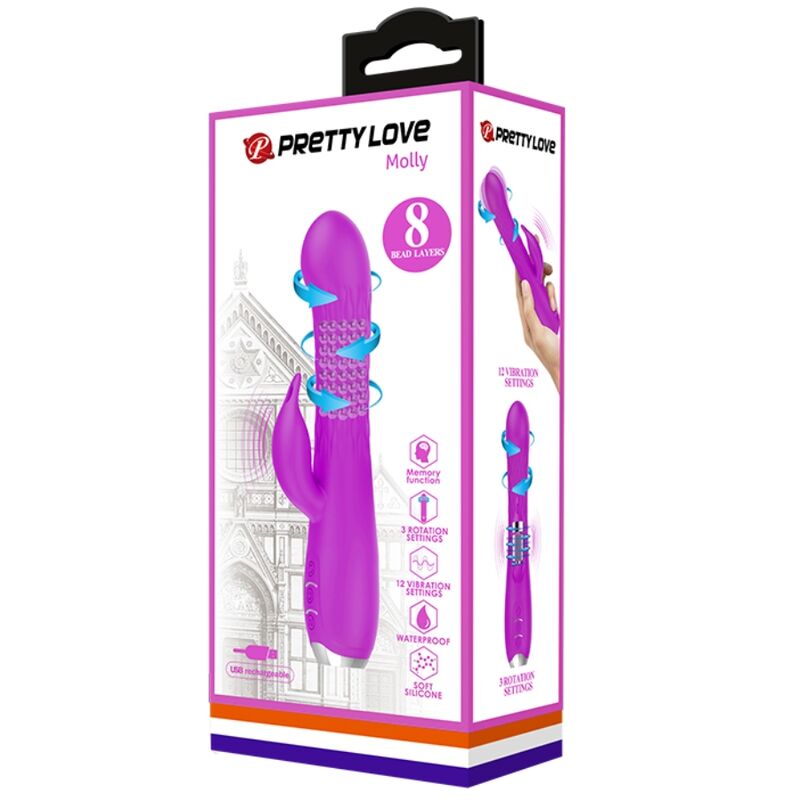 PRETTY LOVE - MOLLY VIBRADOR CON ROTACIÓN RECARGABLE - Imagen 7