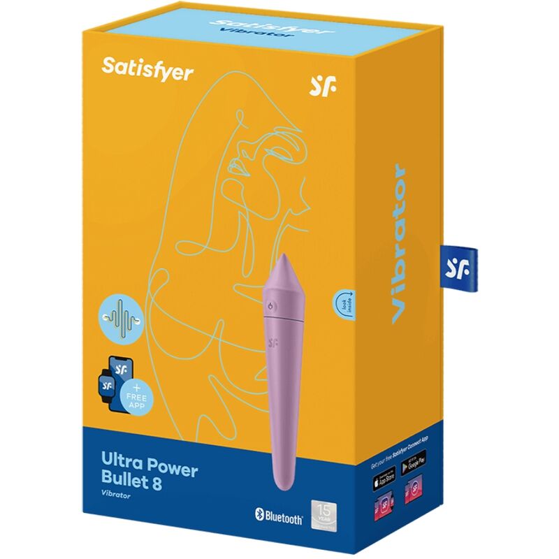SATISFYER - ULTRA POWER BULLET 8 BALA VIBRADORA LILA - Imagen 2