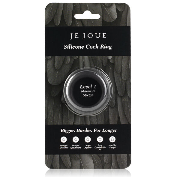 JE JOUE - ANILLO PARA EL PENE DE SILICONA ESTRECHAMIENTO MXIMO - NEGRO - Imagen 6