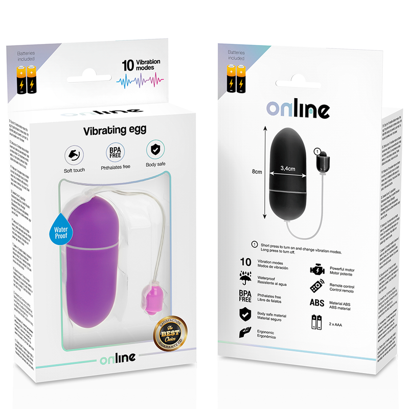 ONLINE - HUEVO VIBRADOR WATERPROOF LILA - Imagen 3