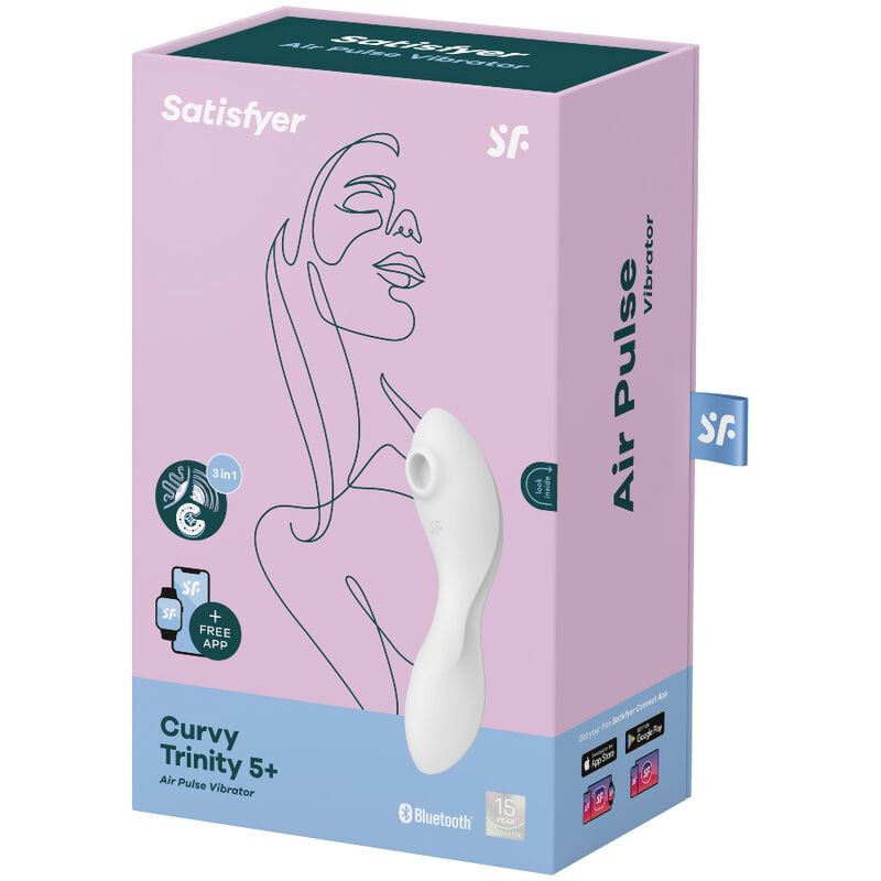 SATISFYER CURVY TRINITY 5 ESTIMULADOR Y VIBRADOR APP - AZUL - Imagen 3