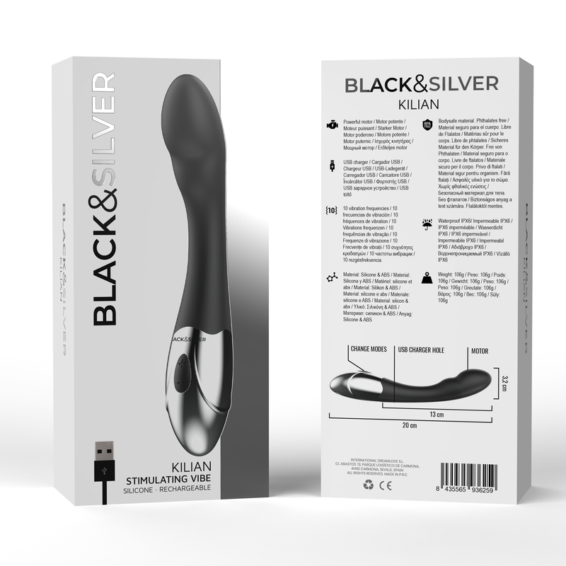 BLACK&SILVER - KILIAN VIBRADOR PUNTO G - Imagen 6