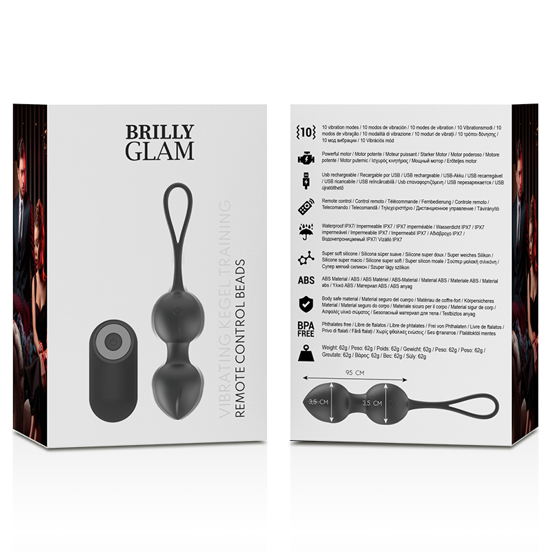 BRILLY GLAM - VIBRATING KEGEL BEADS CONTROL REMOTO - Imagen 9