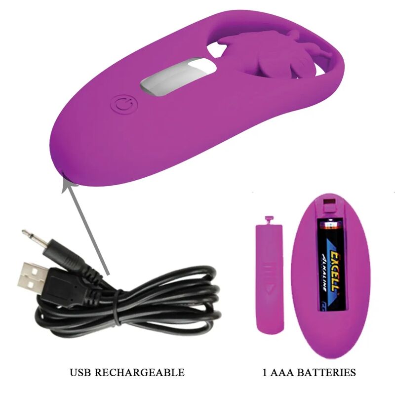 PRETTY LOVE - DANCING BUTTERFLY ESTIMULADOR PARA BRAGUITA CON CONTROL REMOTO LILA - Imagen 4