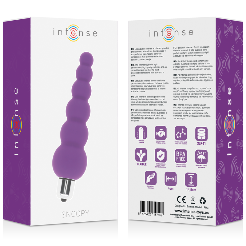 INTENSE - SNOOPY 7 SPEEDS SILICONE LILA - Imagen 3