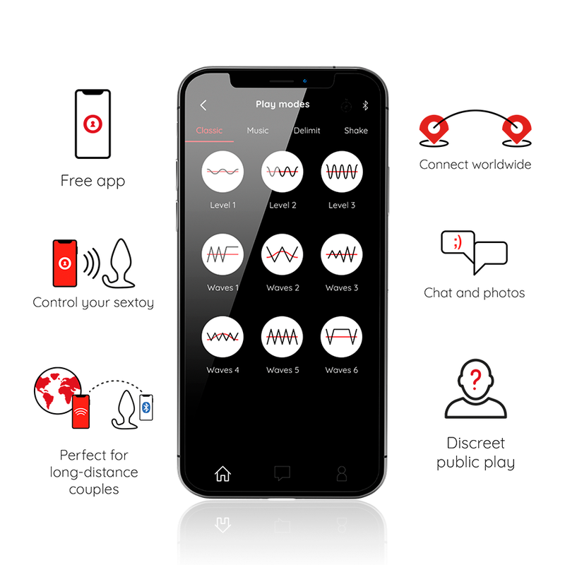 ONINDER - RIO PLUG ANAL VIBRADOR NEGRO - APP GRATUITA - Imagen 2