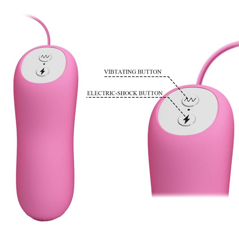 PRETTY LOVE - PINZAS CON VIBRACIÓN Y ELETROSHOCK ROSA - Imagen 3