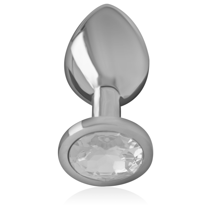 INTENSE - PLUG ANAL METAL ALUMINIO CON CRISTAL PLATA TALLA M - Imagen 5