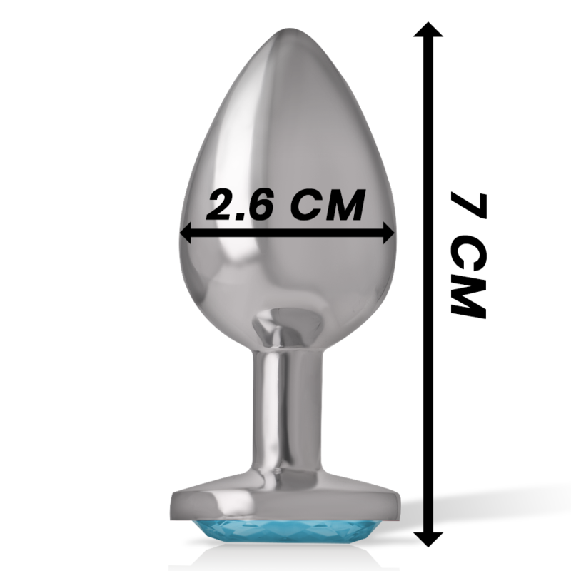INTENSE - PLUG ANAL METAL ALUMINIO CON CRISTAL AZUL TALLA S - Imagen 5