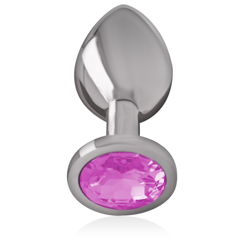 INTENSE - PLUG ANAL METAL ALUMINIO CON CRISTAL ROSA TALLA M - Imagen 4