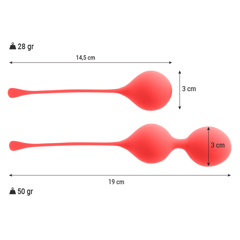 INTENSE - BOLAS KEGEL PACK KENDALL ROJO - Imagen 3