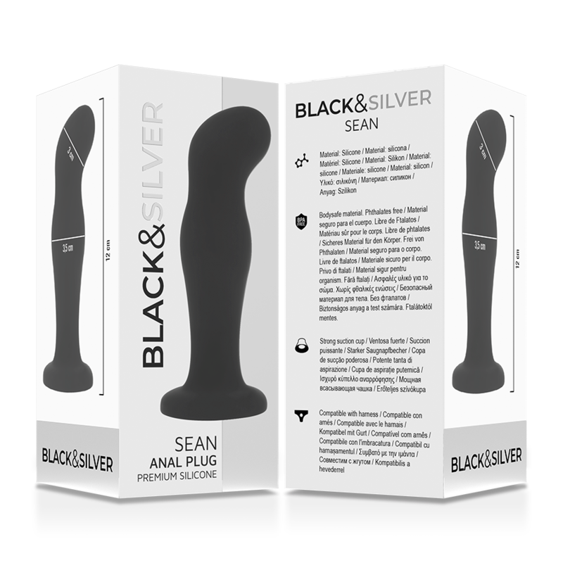 BLACK&SILVER - SEAN PLUG ANAL SILICONA PREMIUM NEGRO - Imagen 2