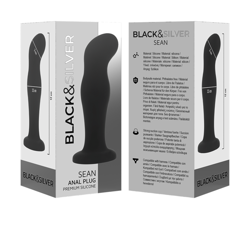 BLACK&SILVER - SEAN PLUG ANAL SILICONA PREMIUM NEGRO - Imagen 5
