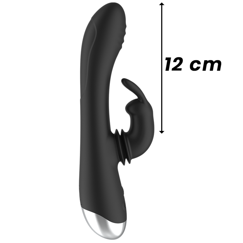 BLACK&SILVER - DJ. ADAM ESTIMULADOR RABBIT SILICONA RECARGABLE NEGRO - Imagen 10
