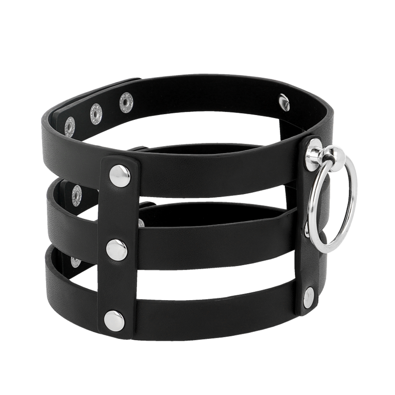 COQUETTE CHIC DESIRE - CHOKER CUERO VEGANO ESTILO FETISH - Imagen 5