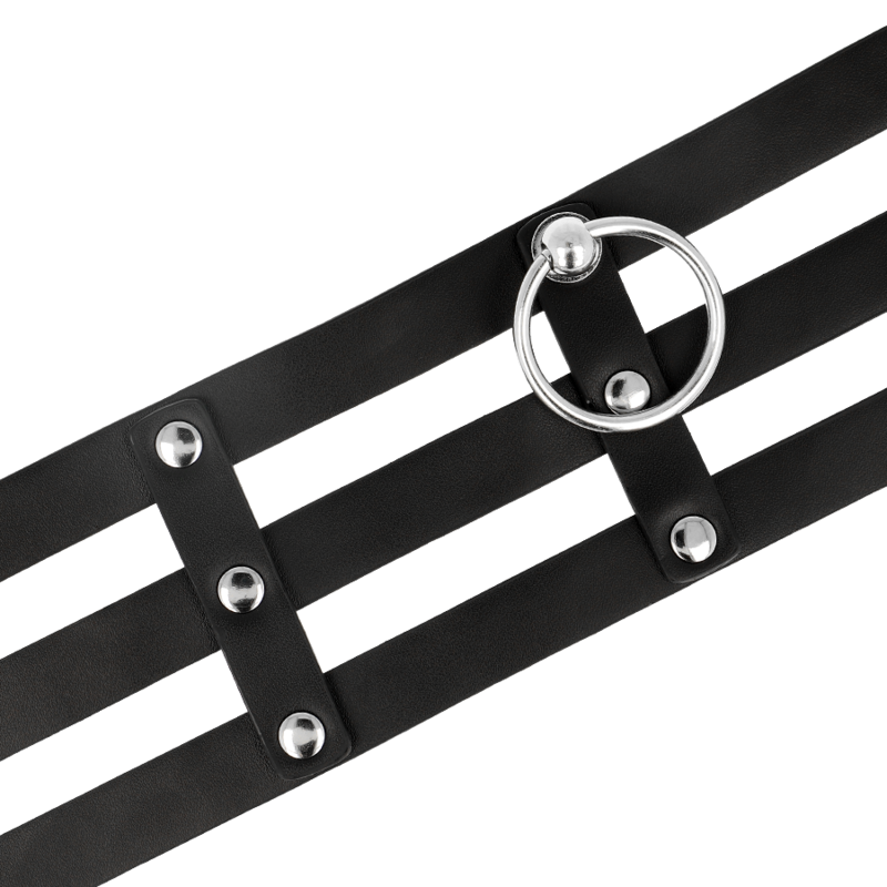 COQUETTE CHIC DESIRE - CHOKER CUERO VEGANO ESTILO FETISH - Imagen 4