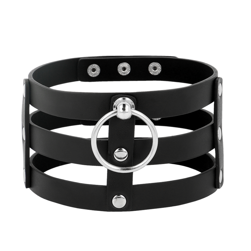 COQUETTE CHIC DESIRE - CHOKER CUERO VEGANO ESTILO FETISH - Imagen 3
