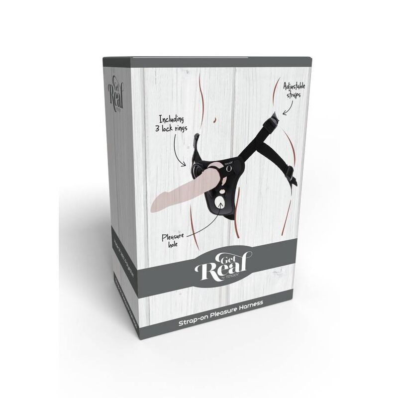 GET REAL - STRAP-ON PLEASURE HARNÉS NEGRO - Imagen 9