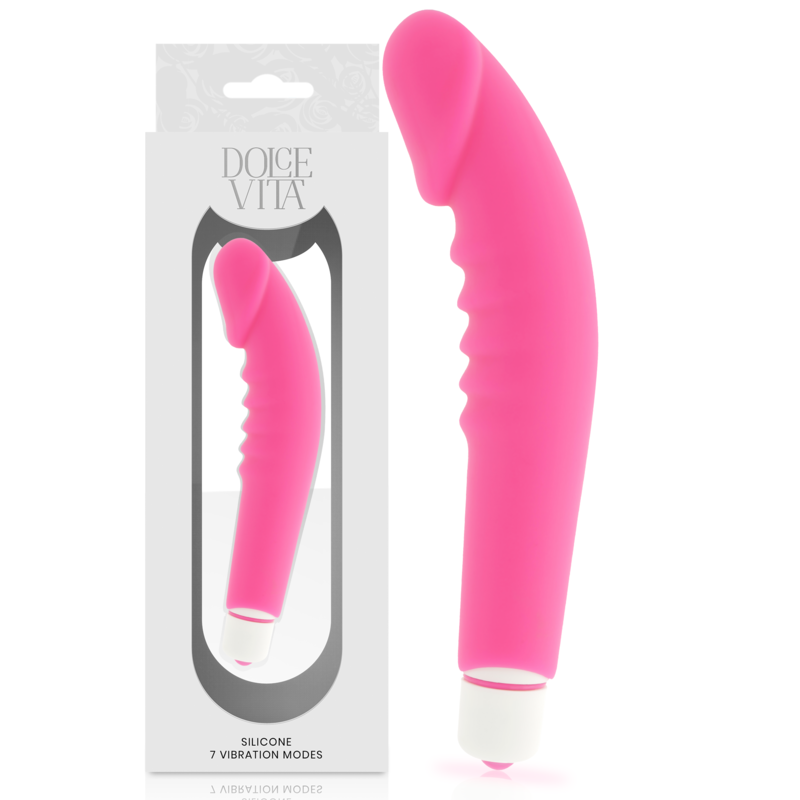 DOLCE VITA - REALISTIC PLEASURE VIBRADOR SILICONA ROSA - Imagen 2