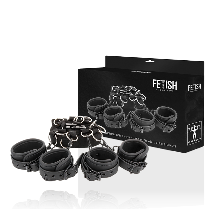 FETISH SUBMISSIVE - SET ATADURAS CAMA LUXURY CON FORRO DE NEOPRENO - Imagen 7