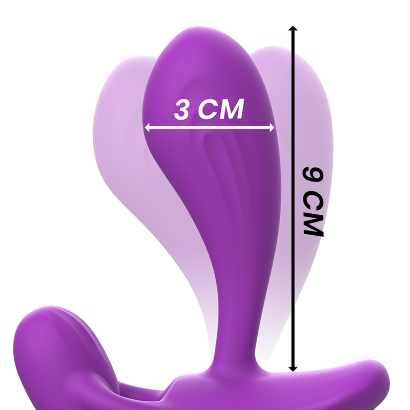 INTENSE - SHELLY DUO ANAL-PERINEO , VAGINAL-CLITORIS REMOTO MORADO - Imagen 3