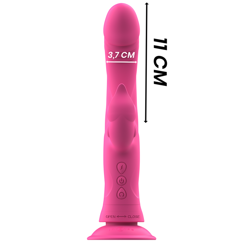 INTENSE - JULIO VIBRADOR RABBIT SILICONA ROSA - Imagen 3