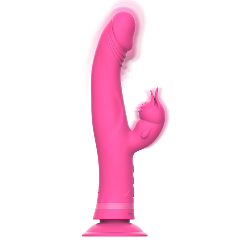 INTENSE - JULIO VIBRADOR RABBIT SILICONA ROSA - Imagen 4
