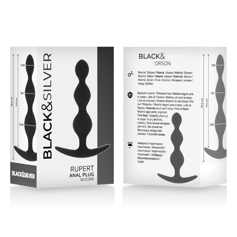 BLACK&SILVER - RUPERT CADENA BOLAS ANALES 10 CM - Imagen 2