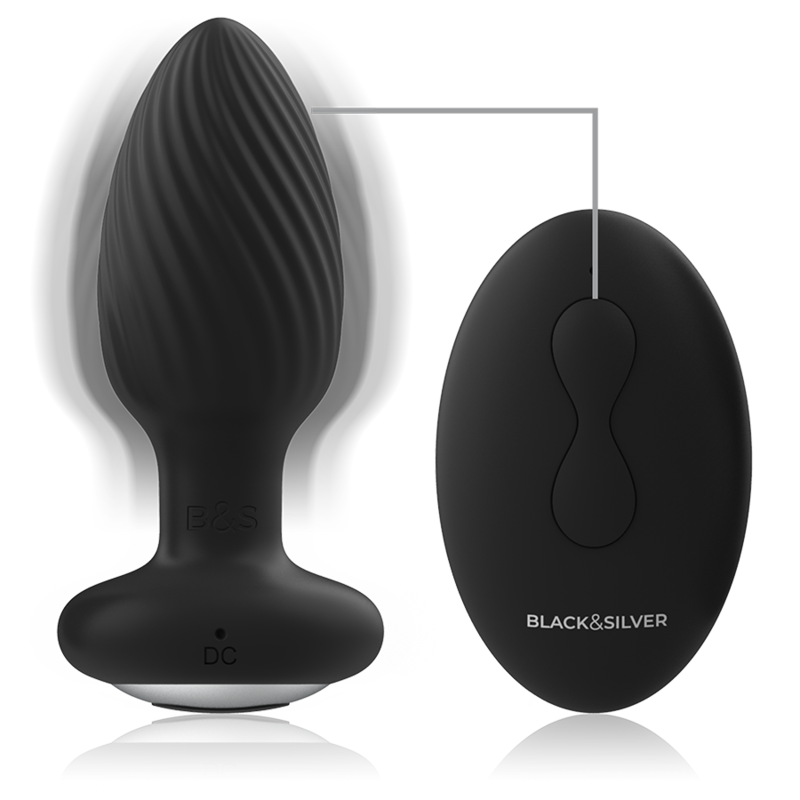 BLACK&SILVER - WELLS PLUG ROTADOR ANAL SILICONA CONTROL REMOTO - Imagen 4