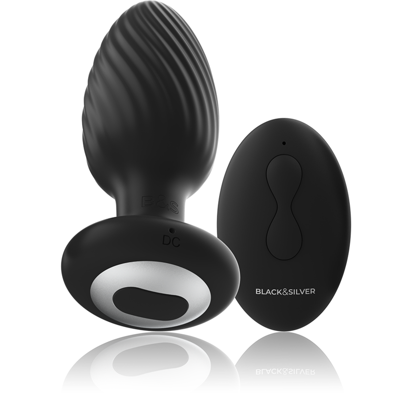 BLACK&SILVER - WELLS PLUG ROTADOR ANAL SILICONA CONTROL REMOTO - Imagen 5