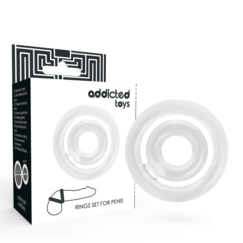 ADDICTED TOYS - POTENZ SET ANILLOS PENE CLEAR - Imagen 5