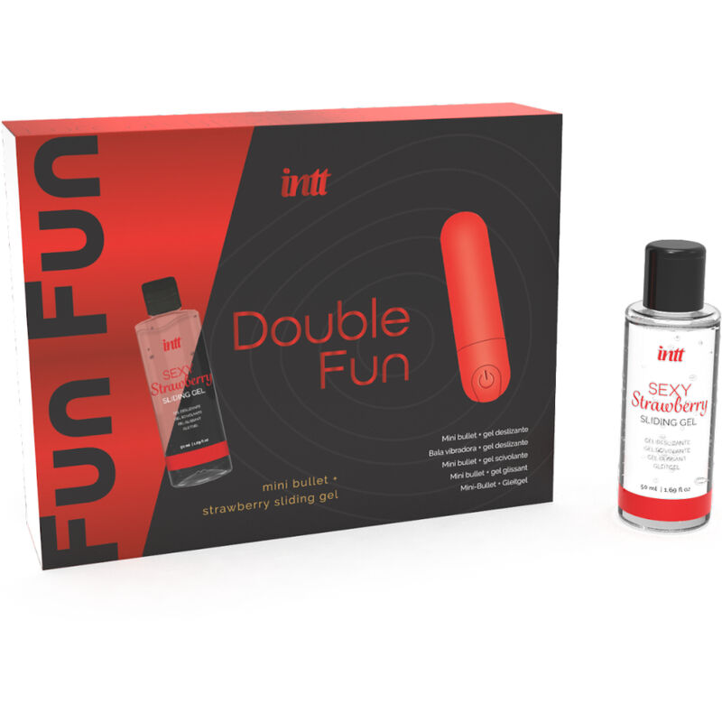 INTT RELEASES - DOUBLE FUN KIT CON BALA VIBRADORA Y GEL DE MASAJE FRESA - Imagen 4