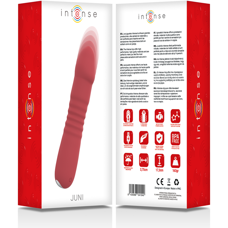 INTENSE - JUNI UP & DOWN 10 VIBRACIONES ROJO - Imagen 4