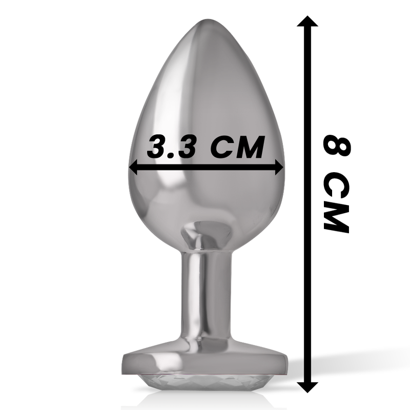 INTENSE - PLUG ANAL METAL ALUMINIO CORAZÓN BLANCO TALLA M - Imagen 2