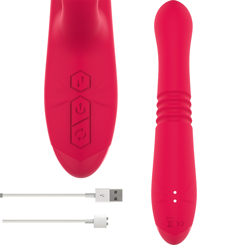 INTENSE - DUA VIBRADOR MULTIFUNCIÓN RECARGABLE UP & DOWN CON LENGUA ROJO - Imagen 3