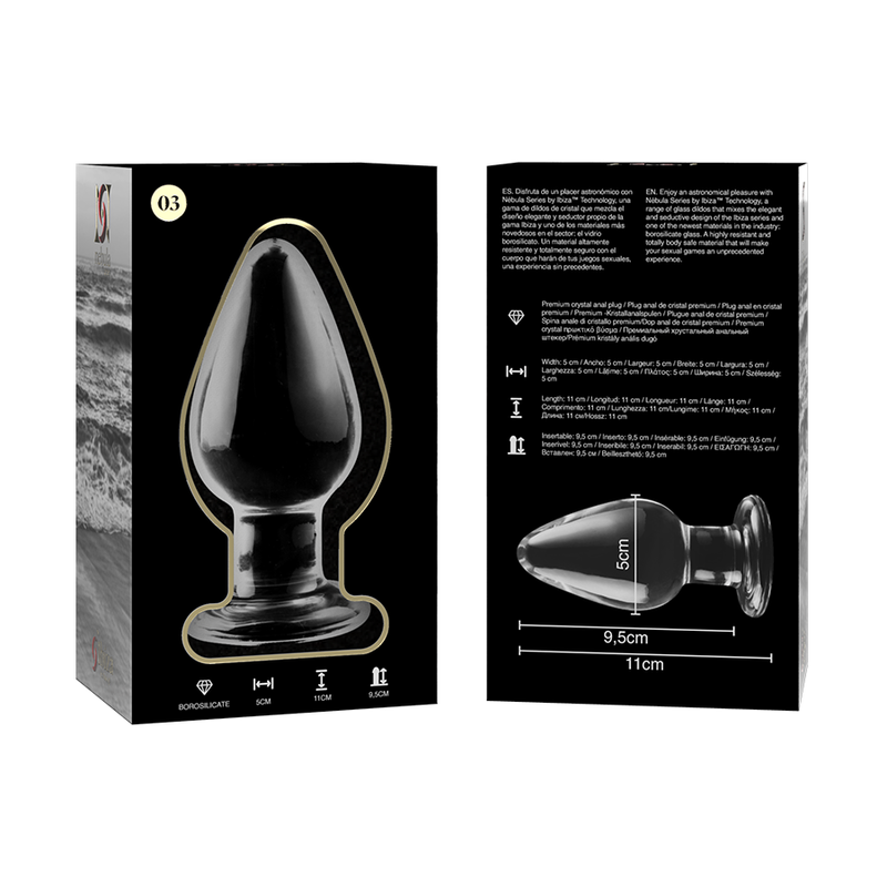 NEBULA SERIES BY IBIZA - MODELO 3 PLUG CRISTAL TRANSPARENTE 11 CM -O- 5 CM - Imagen 6