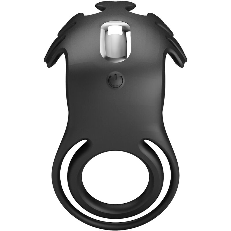 PRETTY LOVE - RUBEN ANILLO VIBRADOR 7 VIBRACIONES SILICONA NEGRO - Imagen 2