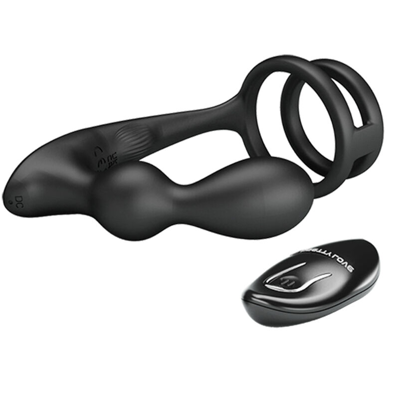 PRETTY LOVE - MARSHALL ANILLO PARA PENE + PLUG ANAL VIBRATORIO & CONTROL REMOTO - Imagen 3