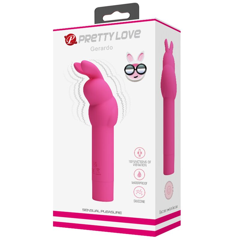 PRETTY LOVE - GERARDO VIBRADOR DE SILICONA CONEJO FUSCHIA - Imagen 5