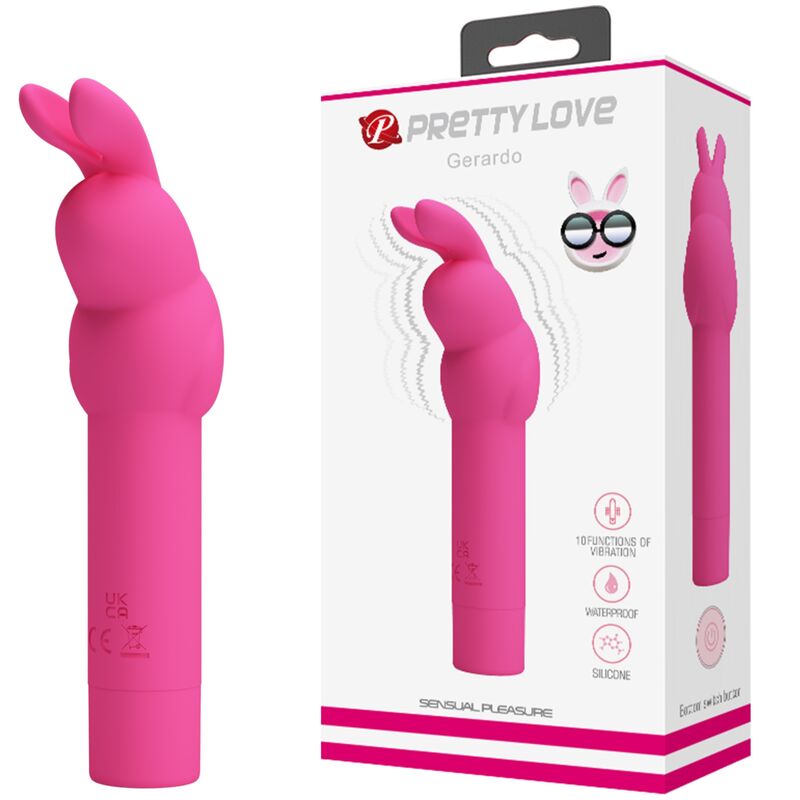 PRETTY LOVE - GERARDO VIBRADOR DE SILICONA CONEJO FUSCHIA - Imagen 6